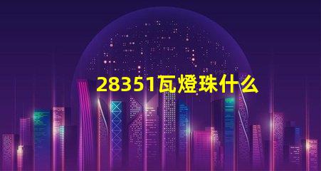28351瓦燈珠什么樣 28351瓦燈珠參數(shù)
